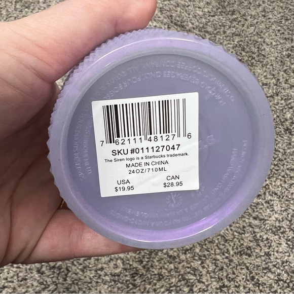 NEW STARBUCKS Icy Studded Tumbler Purple Lilac Iridescent 24 Oz - Picture 3 of 3